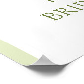 Poster Modern Green Gingham Perfect Pear Bridal Shower (Coin)