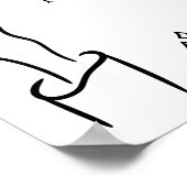 Poster Modern Hand Drawn Bow Graduation Party Welcome (Coin)