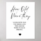 Poster Modern How Old étaient-ils mariés Shower Jeu signe (Devant)