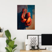 Poster Modern Impressionist Boxing Gloves Strength (Bureau à domicile)