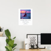 Poster Modern Instant Photo Couple Hashtag Mariage (Bureau à domicile)