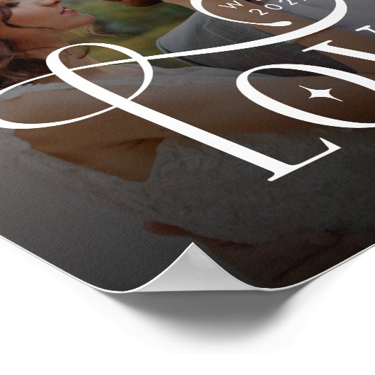 Poster Modern Love Custom Wedding Photo Couples Monogram (Coin)