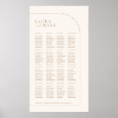 Poster Modern Minimal 160 Guests Wedding Seating Charts (Devant)