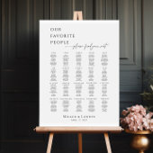 Poster Modern minimalist 20 tables seating plan