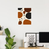 Poster Modern Minimalist Earthy Abstract Silhouette (Bureau à domicile)