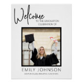 Poster Modern Minimalist Photo Graduation Welcome Sign (Devant)