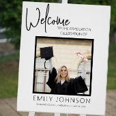 Poster Modern Minimalist Photo Graduation Welcome Sign