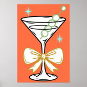 Poster Modern Minimalist Stylish Martini Cocktail Trendy (Devant)