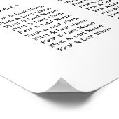 Poster Modern minimalist up to 15 tables seating plan (Coin)