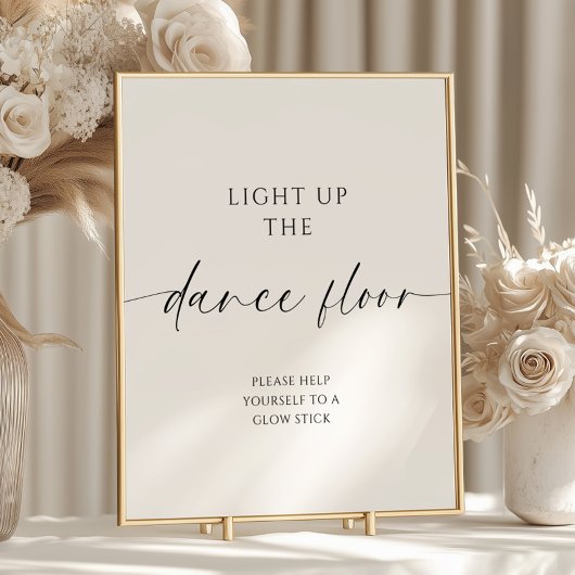 Poster Modern Minimalist Wedding Glow Stick