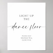 Poster Modern Minimalist Wedding Glow Stick (Devant)