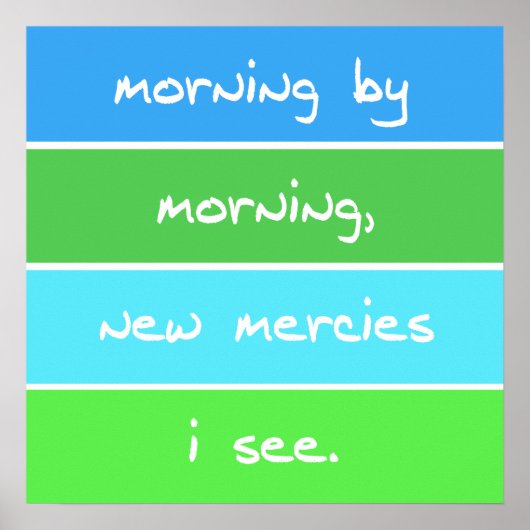 Poster Modern Morning By Morning Christian Chanson Lyrics (Devant)