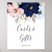 Poster Modern Nautical | Panneau de Cartes Florales et Ca (Devant)