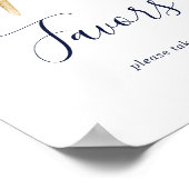 Poster Modern Nautical | Starfish Wedding Favors Sign (Coin)