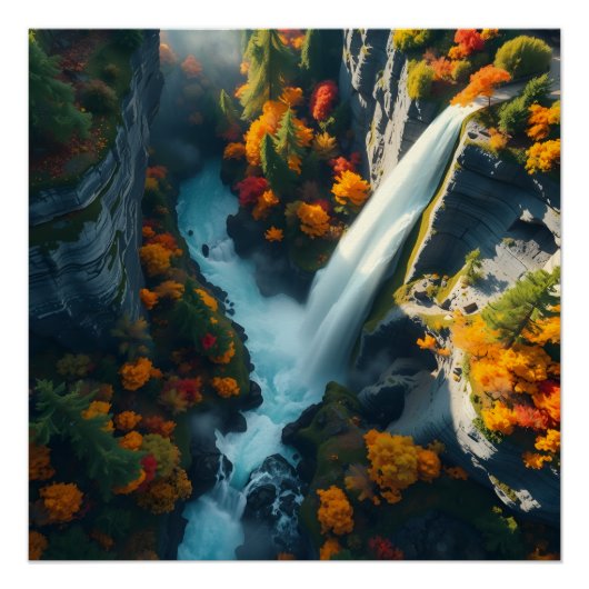 Poster Modern Navy & Gold Abstract Mountain Peak – Luxury (Devant)