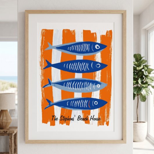 Poster Modern Personalized Beach House