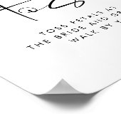 Poster Modern Petal Toss Sign For Wedding (Coin)