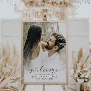 Poster Modern Photo Black Calligraphy White gradient