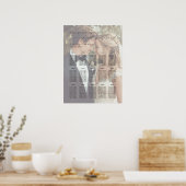 Poster Modern photo seating plan up to 15 tables  (Cuisine)