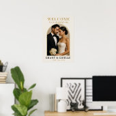 Poster Modern Photo Wedding Welcome Sign (Bureau à domicile)