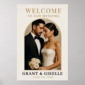 Poster Modern Photo Wedding Welcome Sign (Devant)
