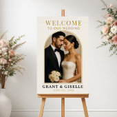 Poster Modern Photo Wedding Welcome Sign