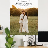 Poster Modern Photo Welcome Sign With Arched Text (Bureau à domicile)