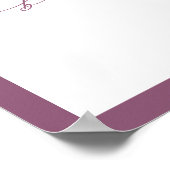 Poster Modern Purple Roses 60th Birthday Welcome (Coin)