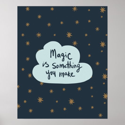 Poster Modern scandi magic is something you make  nursery (Devant)