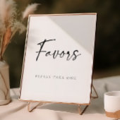 Poster Modern Script Favore Mariage