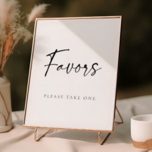 Poster Modern Script Favore Mariage