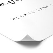 Poster Modern Script Favore Mariage (Coin)