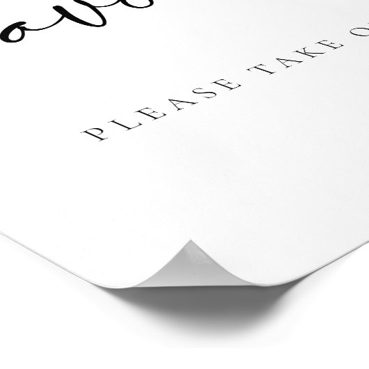 Poster Modern Script Favore Mariage (Coin)