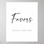 Poster Modern Script Favore Mariage (Devant)