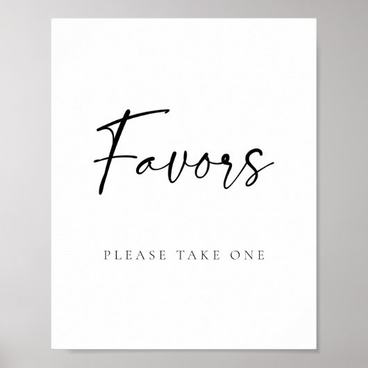 Poster Modern Script Favore Mariage (Devant)