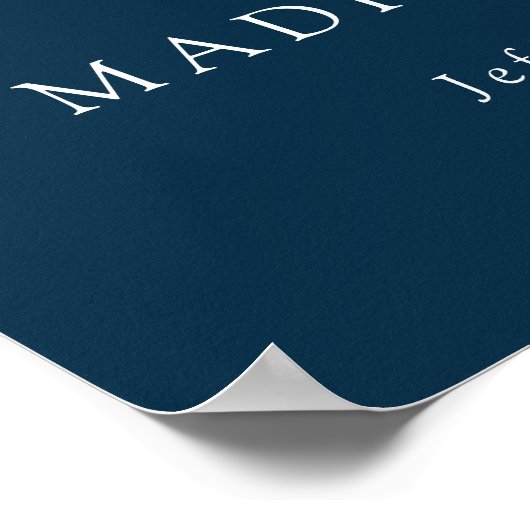 Poster Modern Script Navy Welcome Graduation Party (Coin)