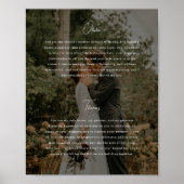 Poster Modern Script Photo Custom Wedding Vows (Devant)