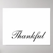 Poster Modern Script Typography Thankful Thanksgiving (Devant)