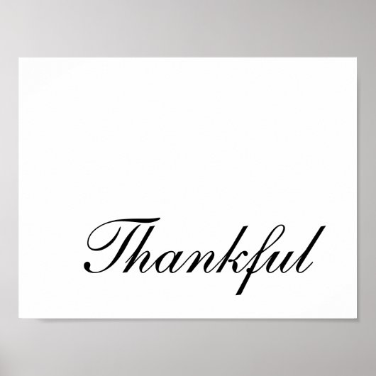 Poster Modern Script Typography Thankful Thanksgiving (Devant)