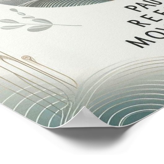 Poster Modern Serenity Quote Calm Botanical Typography (Coin)