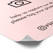 Poster Modern Share The Love Hashtag Blush Pink (Coin)