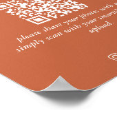 Poster Modern Share The Love QR Code Terracotta (Coin)