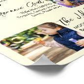 Poster Modern Signature Boissons Trois Photo Mariage Post (Coin)