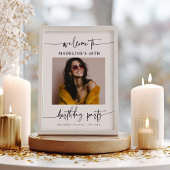 Poster Modern Simple Elegant Script Wedding Photo Sign