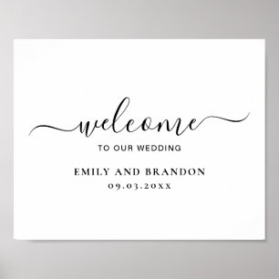 Poster Modern Simple Minimalist Welcome Wedding