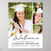 Poster Modern Simple Script Graduate Welcome 4 Photo (Devant)