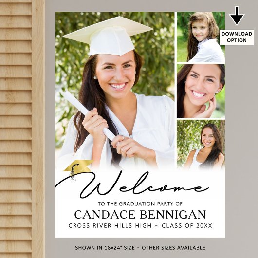 Poster Modern Simple Script Graduate Welcome 4 Photo