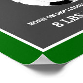 Poster Modern Soccer Ball Baby Birth Stats (Coin)