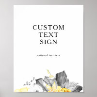 Modern Tropical Cards and Gifts Custom Sign
