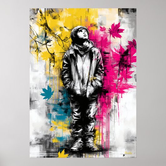Poster Modern Urban Emotional Portrait Contemporary Art (Devant)